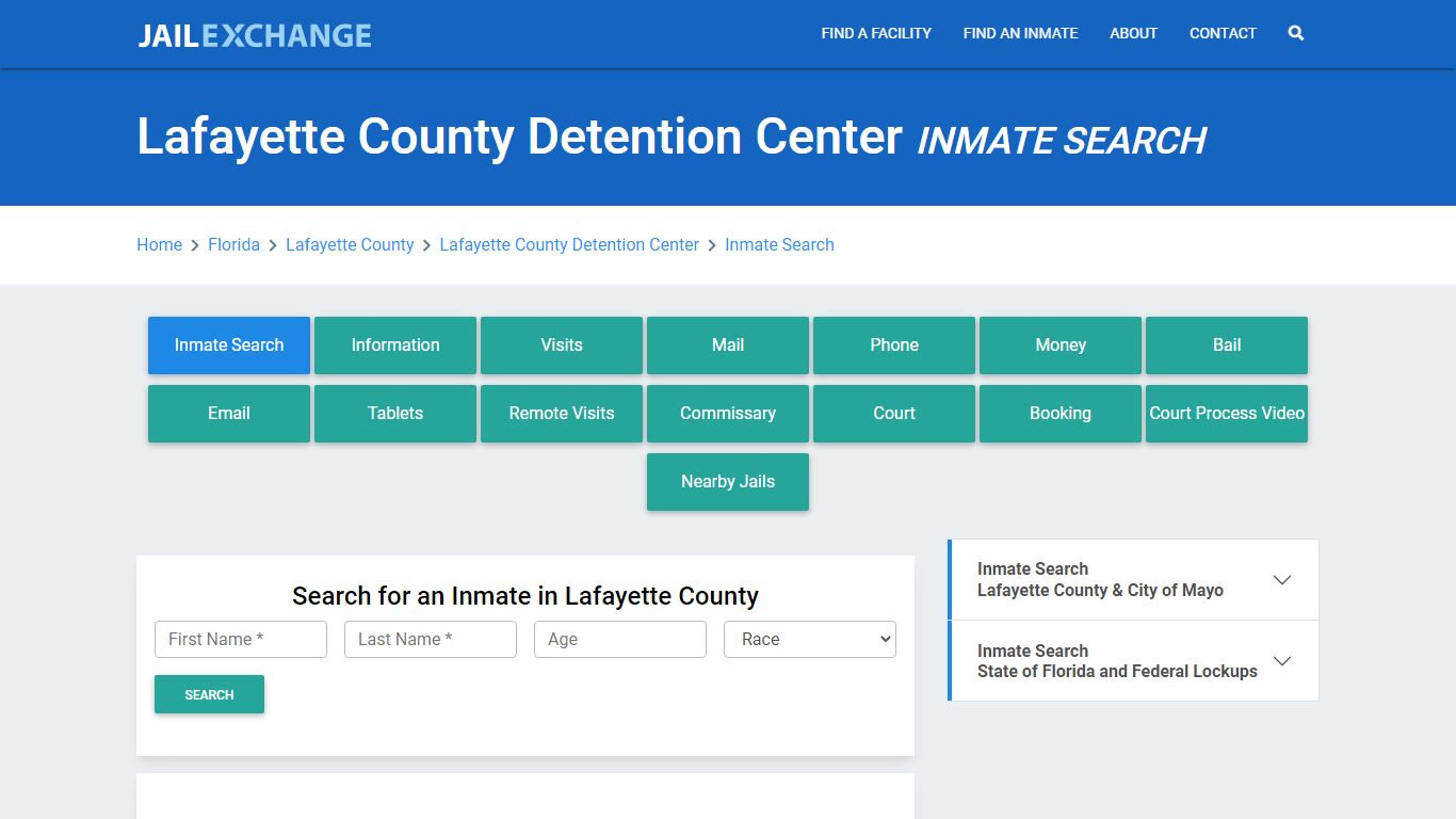 Lafayette County Detention Center Inmate Search - Jail Exchange