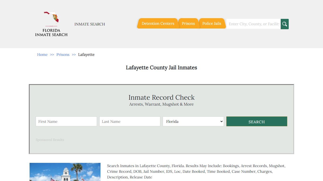 Lafayette County Jail Inmates - Florida Inmate Search