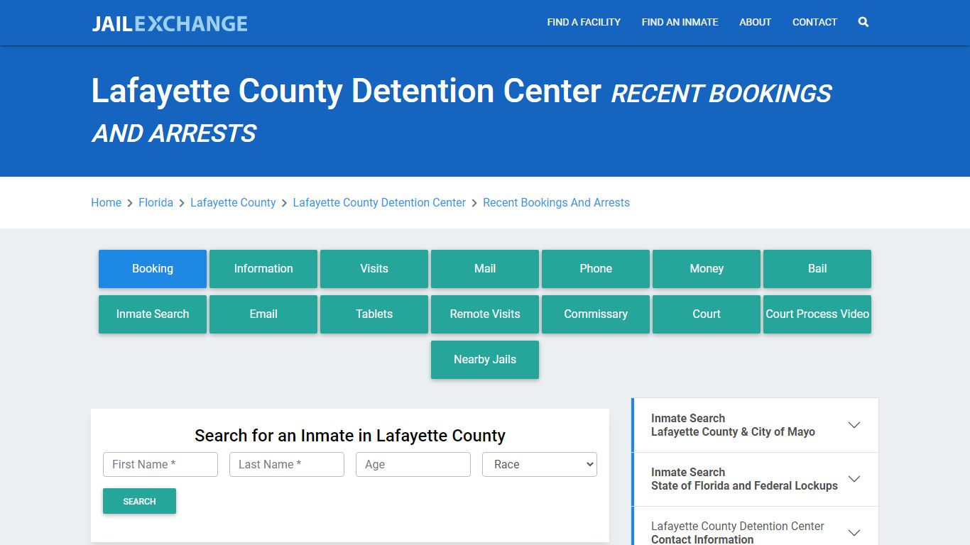 Lafayette County Detention Center Recent Bookings And Arrests