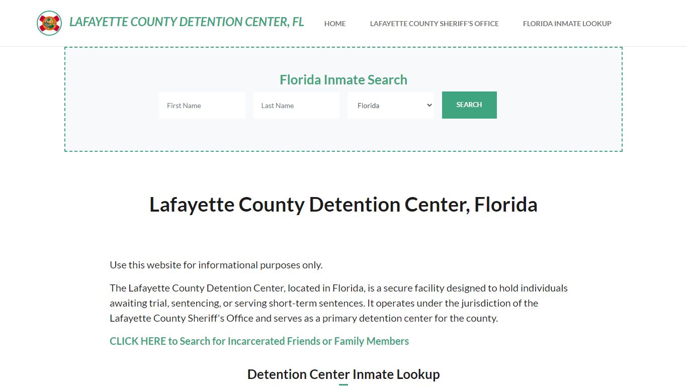 Lafayette County Detention Center, FL Inmate Roster ...